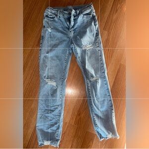 a.n.a High-Rise Straight Light Blue Jeans